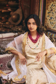 Leela White Golden Sharara Set 6