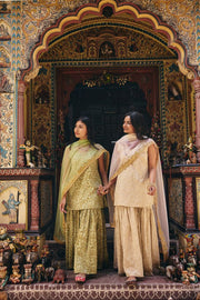 Leela White Golden Sharara Set 7