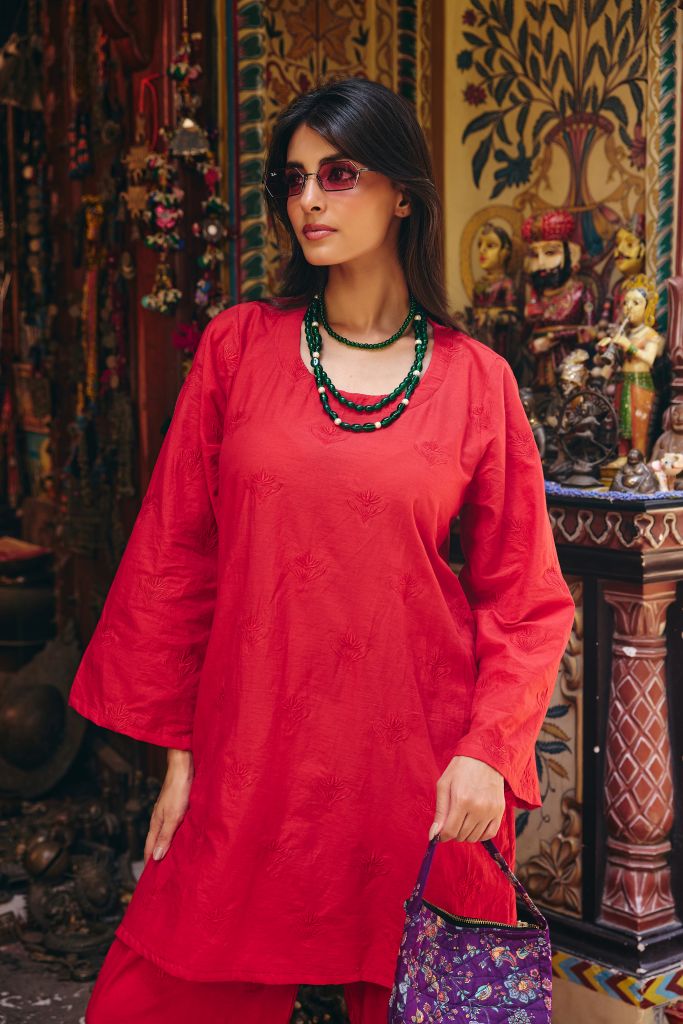 Falak Red Co-ord  Set