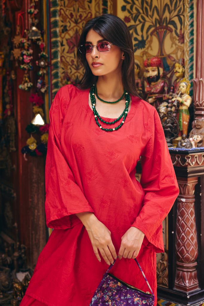 Falak Red Co-ord  Set