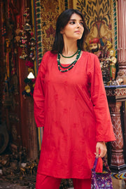 Falak Red Co-ord  Set Gulabo Jaipur