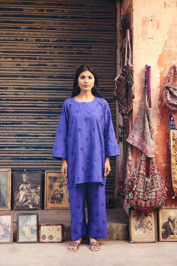 Falak Blue Co-ord  Set