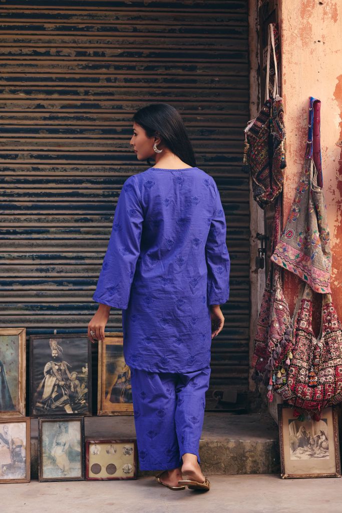 Falak Blue Co-ord  Set