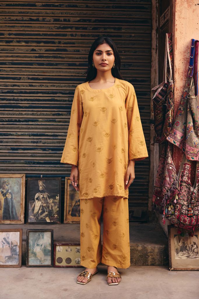 Falak Mustard Co-ord  Set