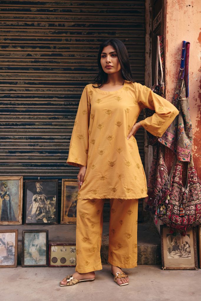Falak Mustard Co-ord  Set