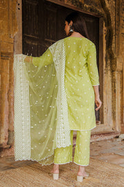 Hairat Green  Straight Kurta Set 4