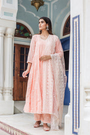 Hairat Peach Anarkali Set 1