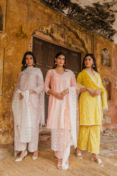 Hairat Peach  Straight Kurta Set