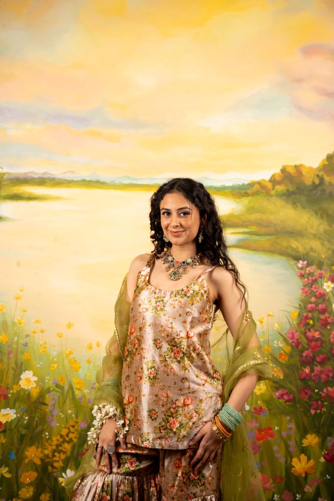 Nirali  Green Sharara set Gulabo Jaipur