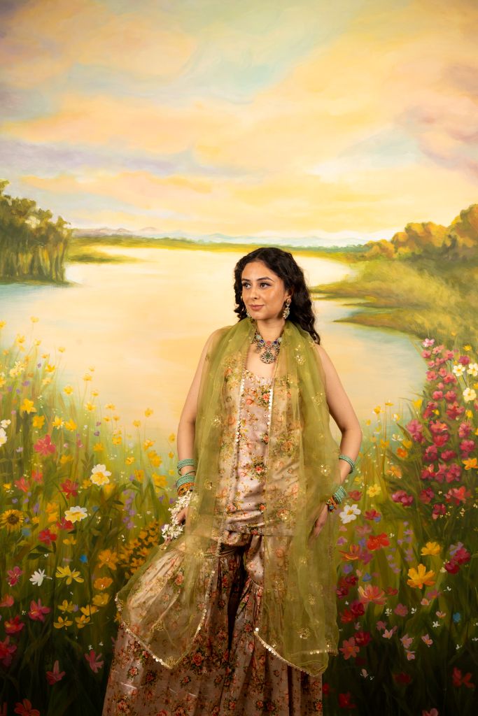 Nirali  Green Sharara set Gulabo Jaipur