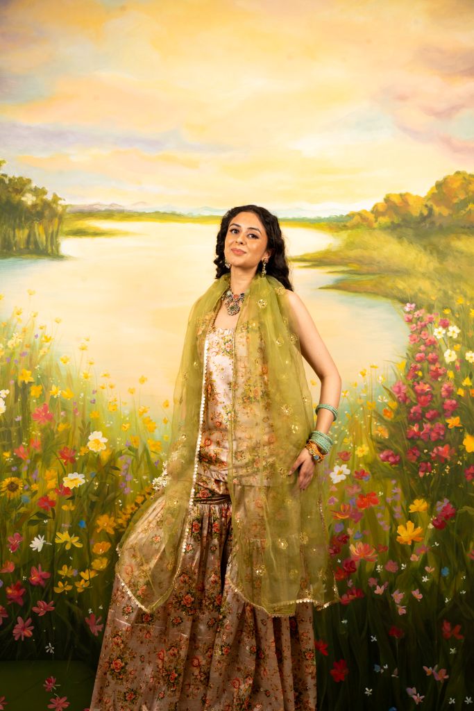 Nirali  Green Sharara set Gulabo Jaipur