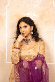 Gifa Golden Sharara Set Gulabo Jaipur