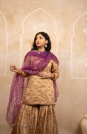 Gifa Golden Sharara Set Gulabo Jaipur