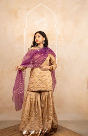 Gifa Golden Sharara Set Gulabo Jaipur