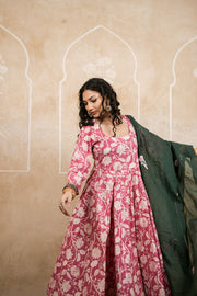Sparrow Pink Anarkali Set 1