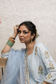 Shyra Powder Blue Straight Set Gulabo Jaipur