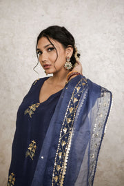 Shyra Navy Blue Straight Set Gulabo Jaipur