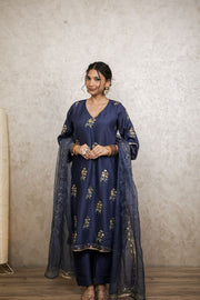 Shyra Navy Blue Straight Set Gulabo Jaipur