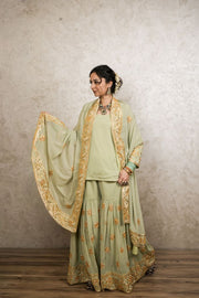 Afroz Pista Sharara Set Gulabo Jaipur