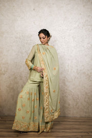 Afroz Pista Sharara Set Gulabo Jaipur