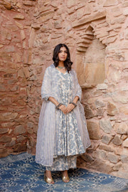 Bisa White Anarkali Gulabo Jaipur