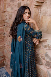 Padma Navy Anarkali Set 3