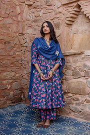 Meena Blue Anarkali Gulabo Jaipur