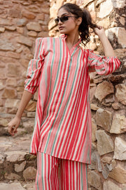 Esha Red Co-Ord Set, view 2 — Gulabo Jaipur