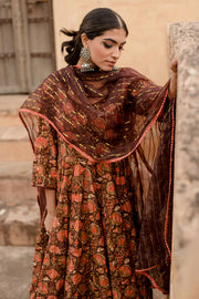 Prital Taari Brown Anarkali Set Gulabo Jaipur