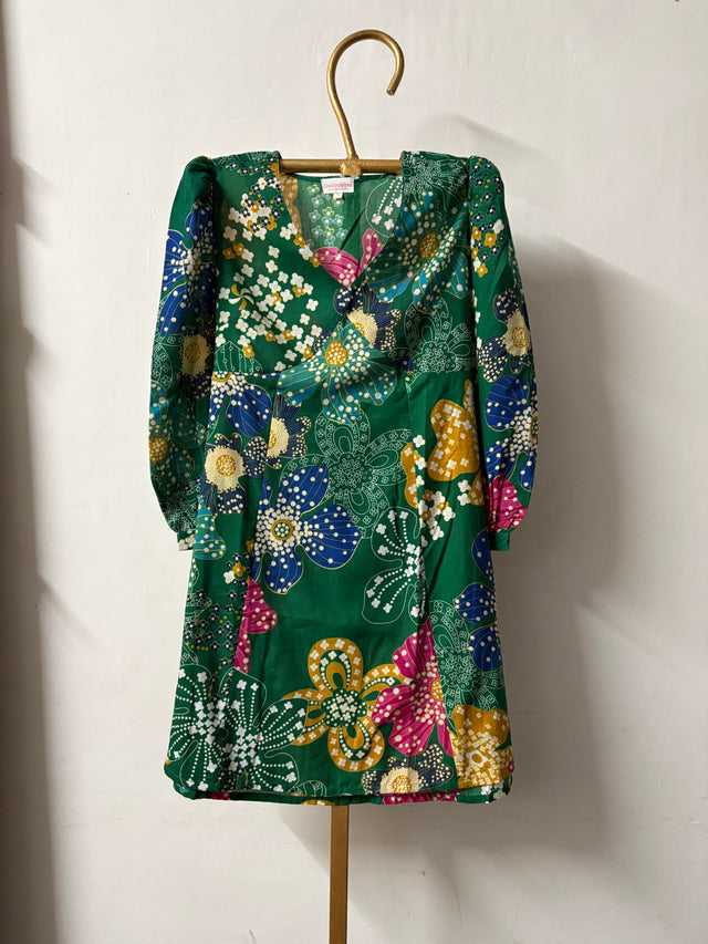 GREEN MULTICOLOR DRESS