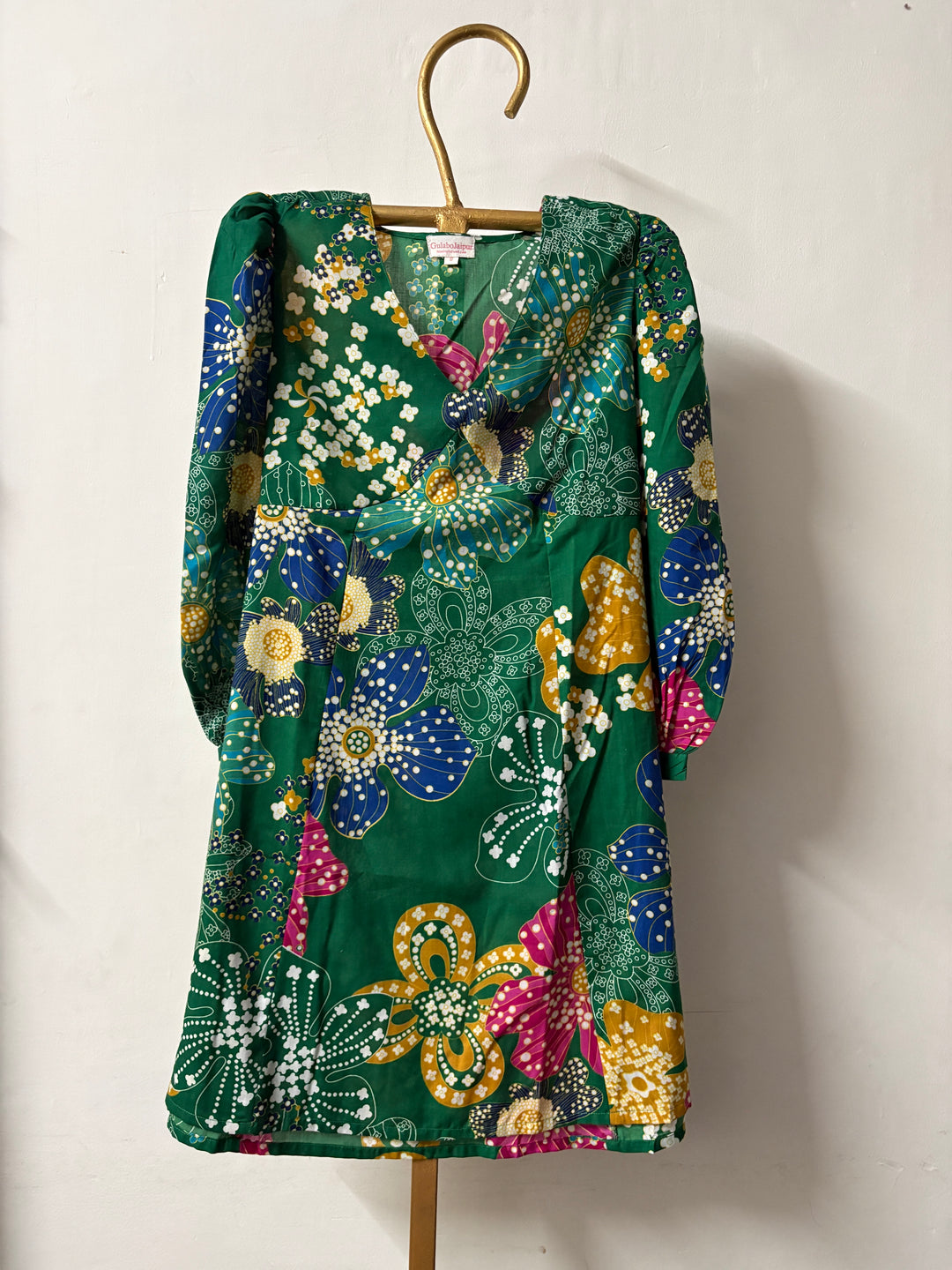 GREEN MULTICOLOR DRESS