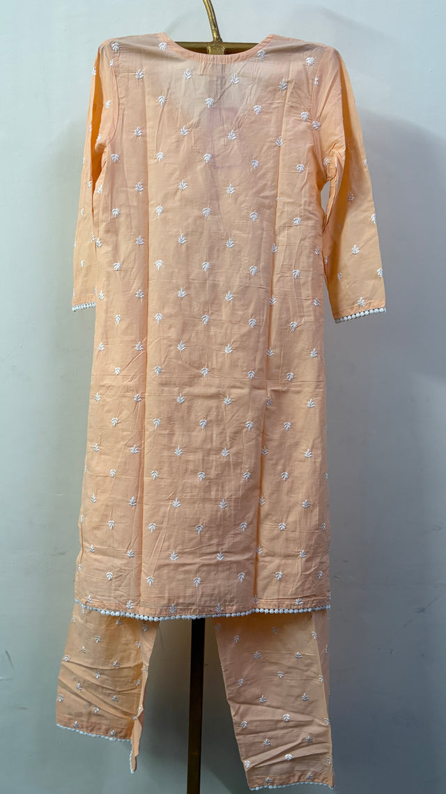 HAIRAT PEACH STRAIGHT SET