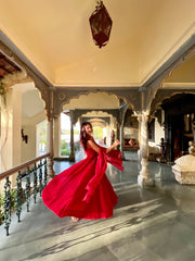 Noori Red Anarkali Set 3