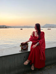 Noori Red Anarkali Set 4