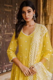 Hairat Yellow Anarkali Set 3
