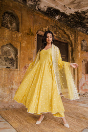 Hairat Yellow Anarkali Set 4