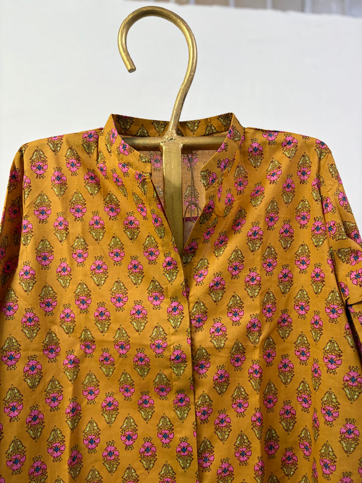 KIYA YELLOW PUFF SLEEVES TOP