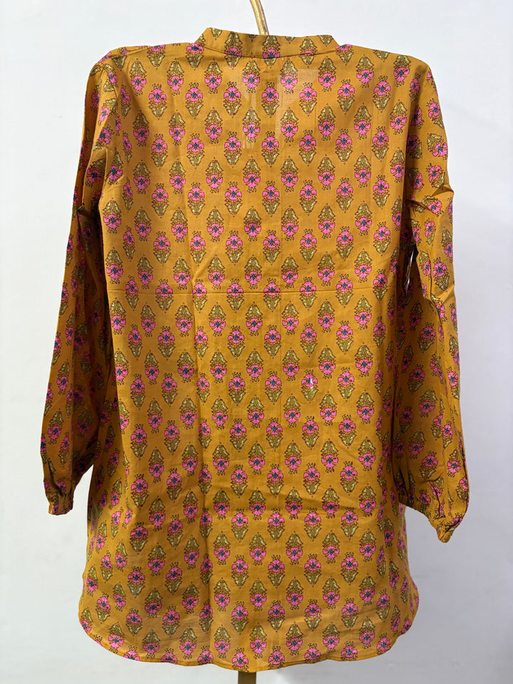 KIYA YELLOW PUFF SLEEVES TOP