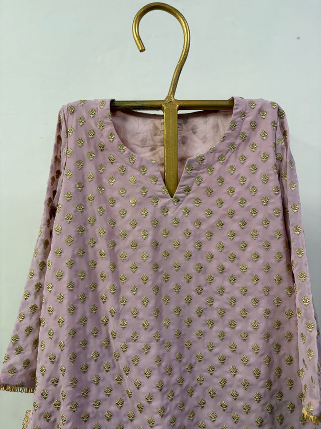 ZURI BABY PINK SHARARA SET