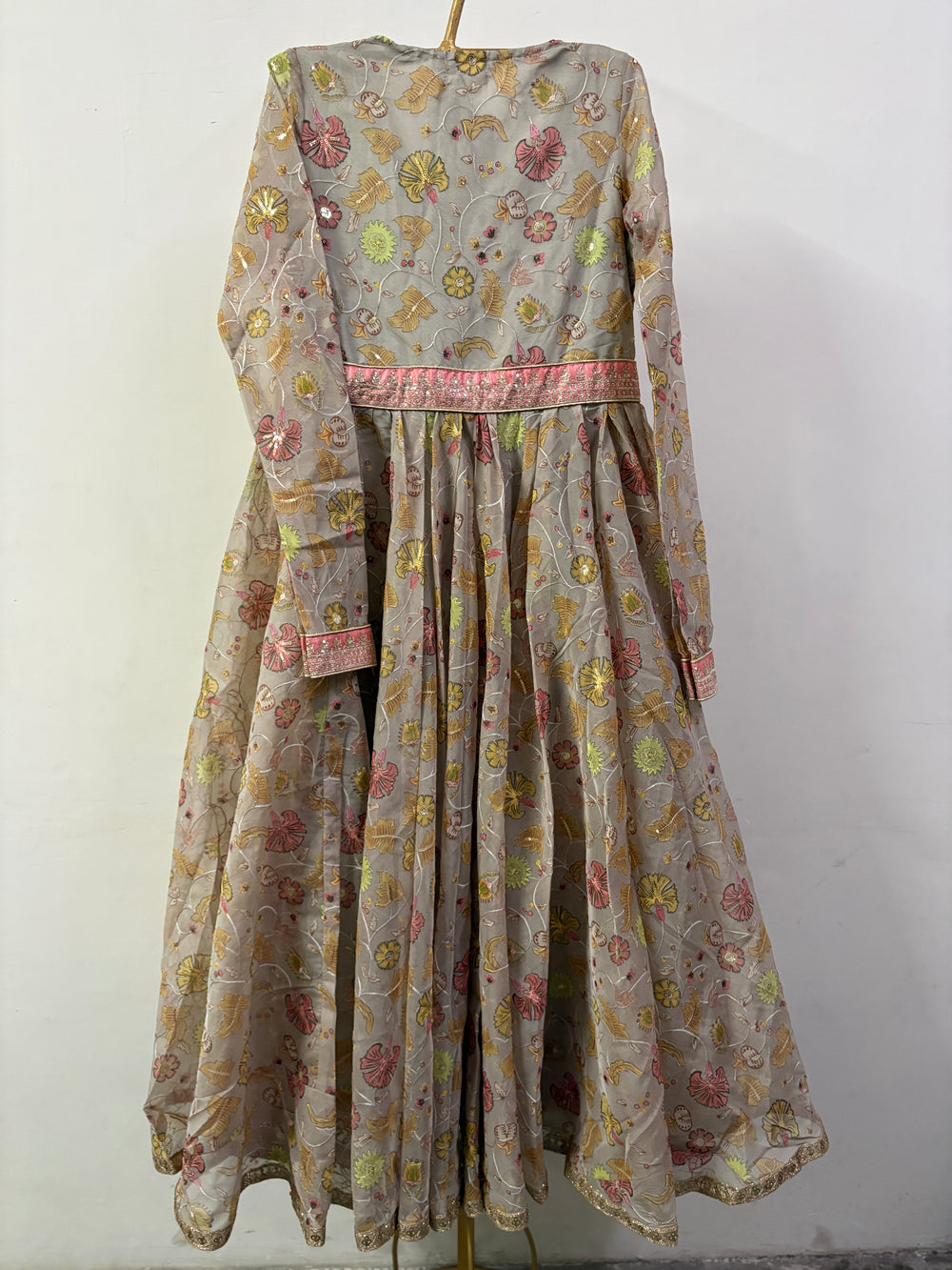 ORGANZA GREY JAAL GOWN Gulabo Jaipur