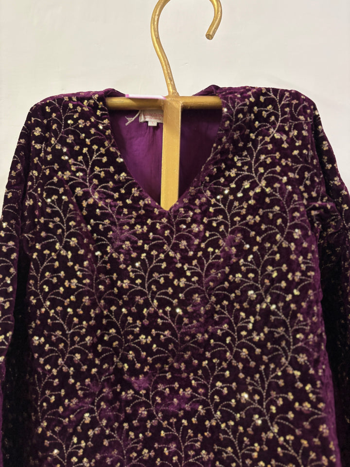 PURPLE VELVET ONLY BLAZER