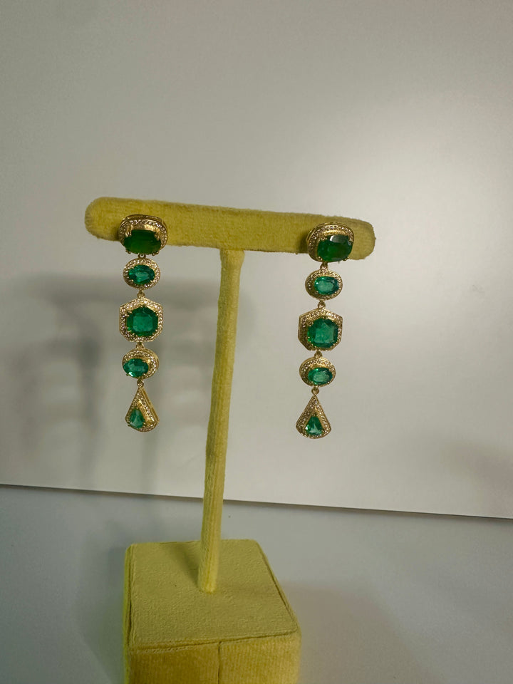 Tarang Green Earrings