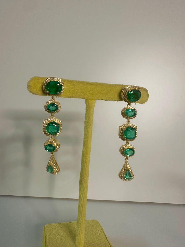 Tarang Green Earrings