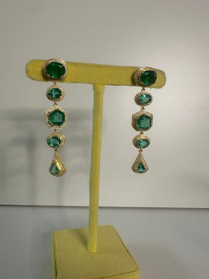 Tarang Green Earrings