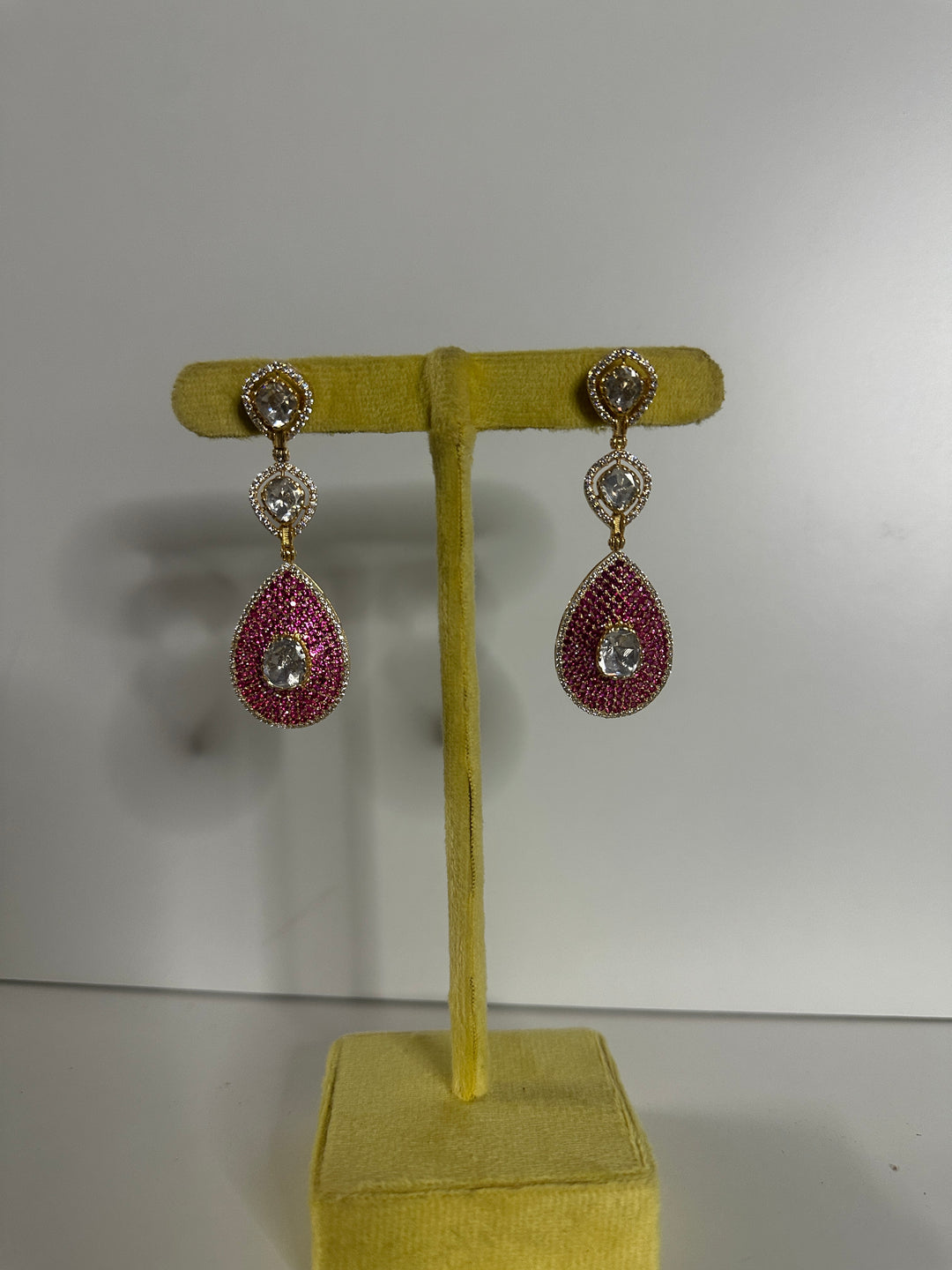 Asha Pink Drop Earrings