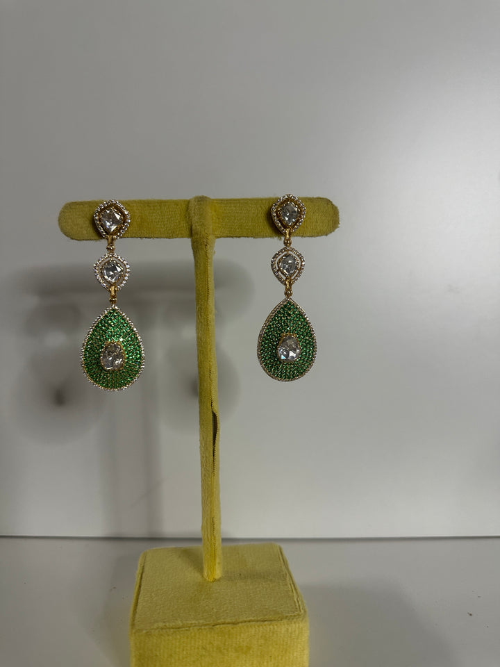 Asha Green Drop Earrings