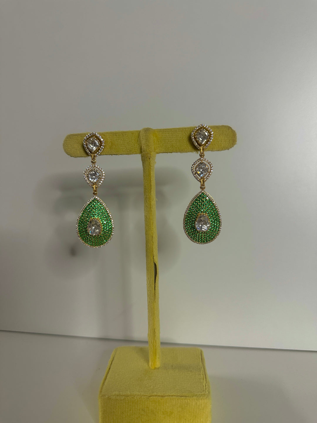 Asha Green Drop Earrings