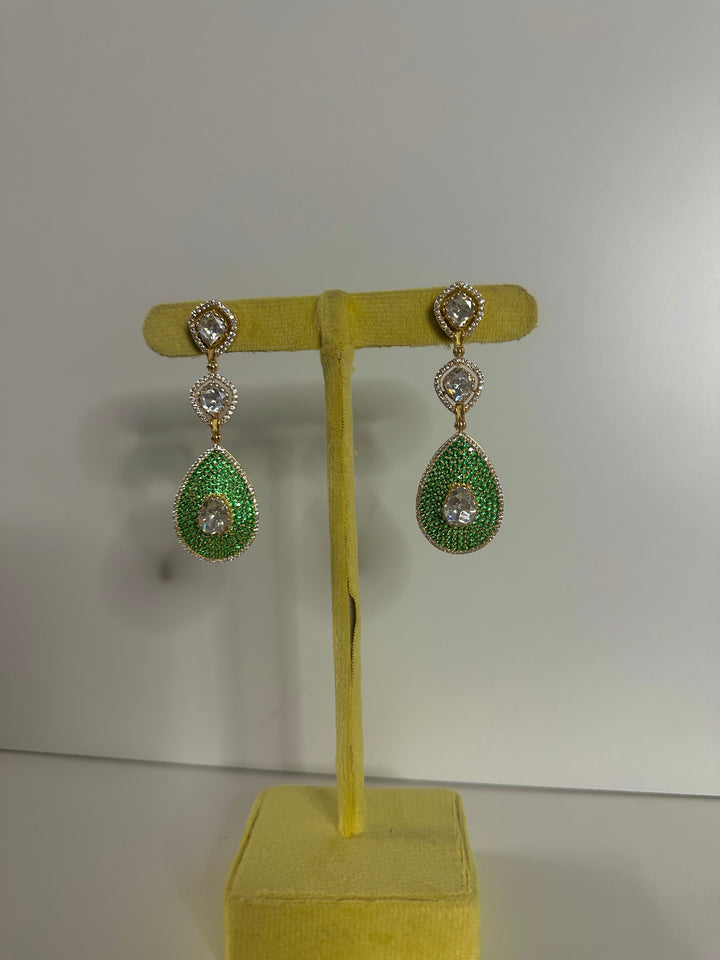 Asha Green Drop Earrings