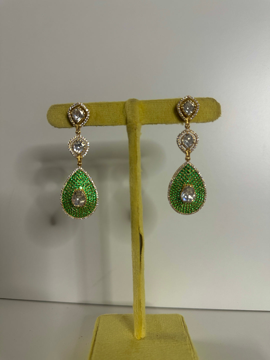 Asha Green Drop Earrings