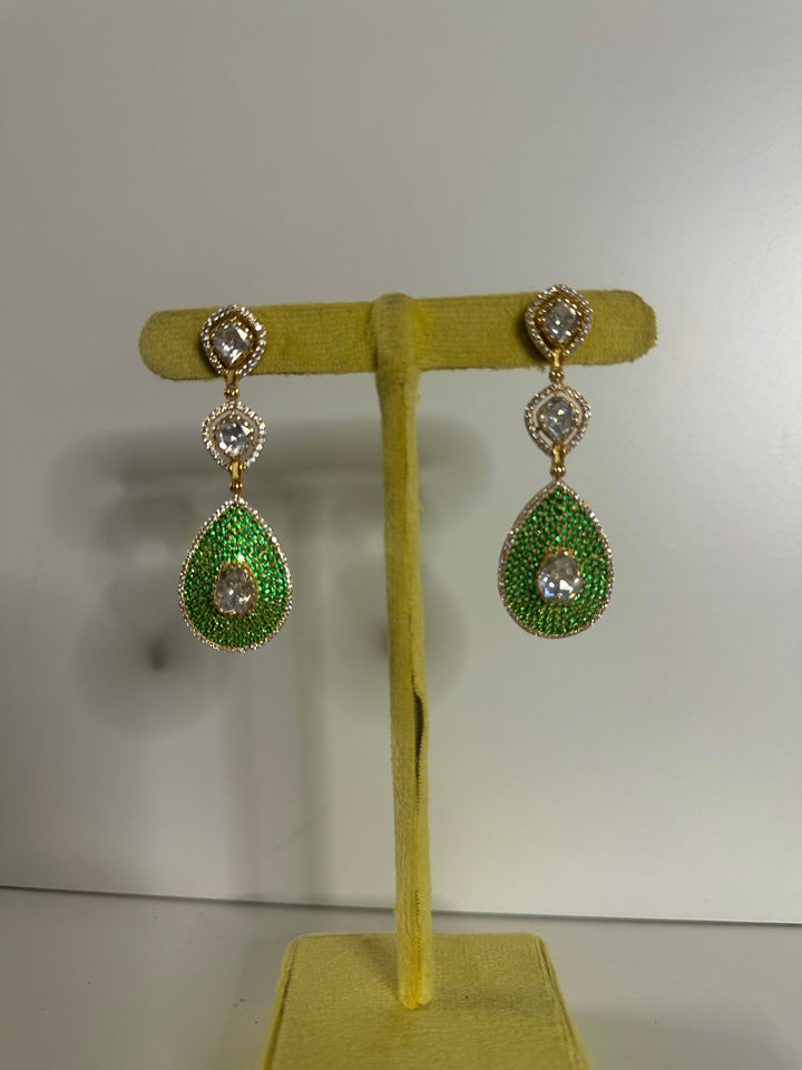 Asha Green Drop Earrings